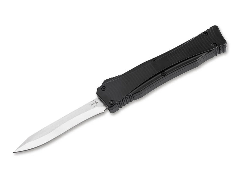 Boker Knives Boker Plus 06EX245 Falcon 2.0 Auto OTF Two-Tone Blade with Black Aluminum Handles