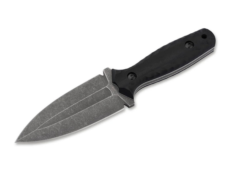 Boker Knives Boker Plus 02BO118 W1 Fixed Blade VG-10 Black Blade with Black G10 Handles