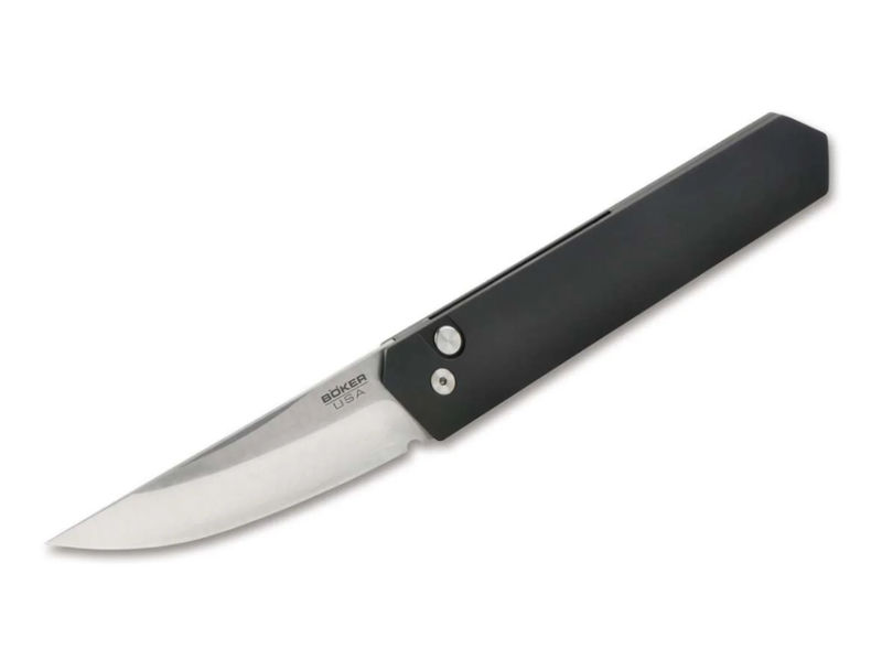 Boker Knives 01BO254 Kwaiken Compact Auto Stonewash with Black Handle Knife