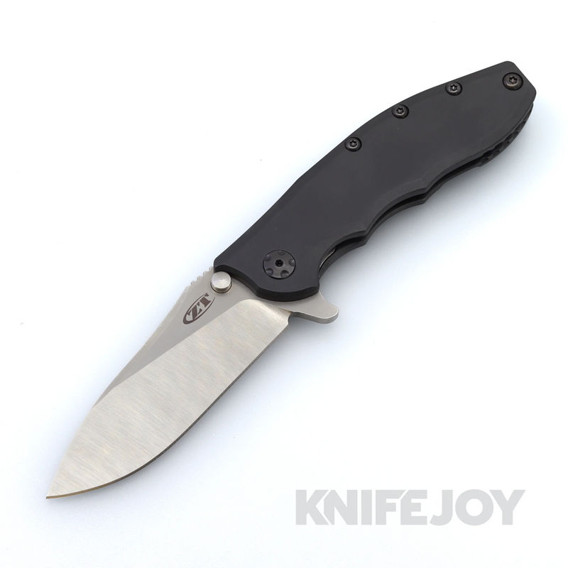 Zero Tolerance ZT 0562TI Rick Hinderer Design CPM-20CV Blade and Titanium Handles with Boatright Bladeworks Custom Plain Black Design