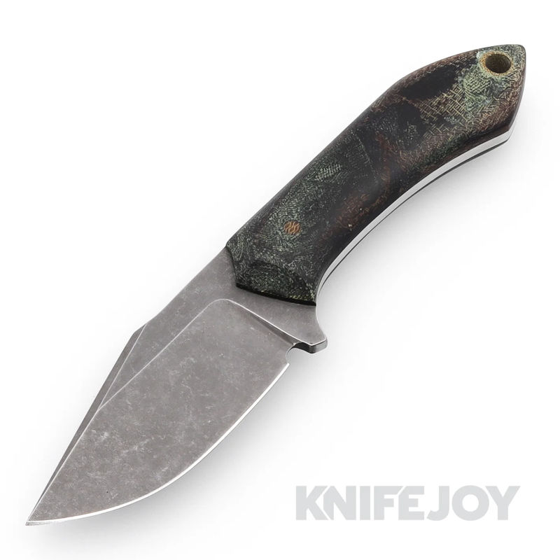 Boatright Bladeworks Custom Esker-S Fixed Blade CTS-BD1 Steel with Boreal Burl Micarta Handles