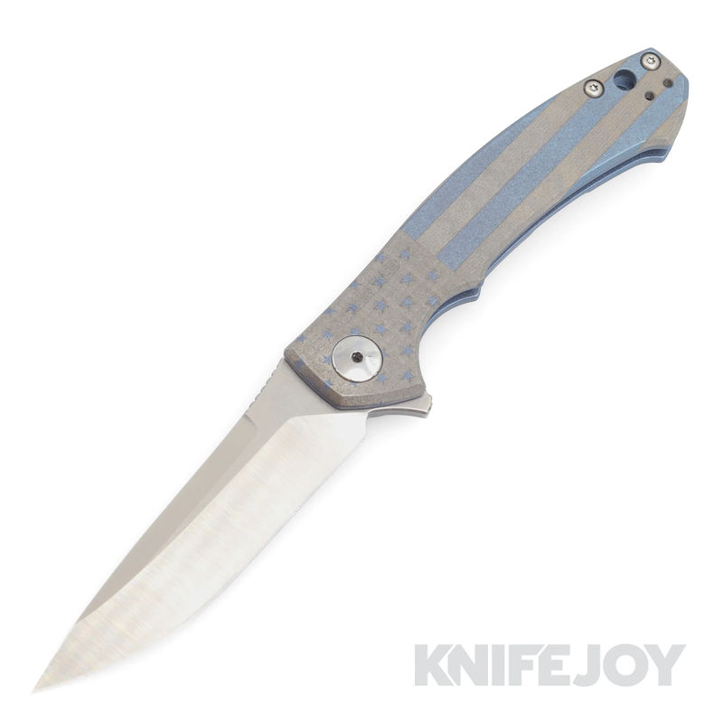 Zero Tolerance Knives ZT 0450 S35VN Blade with BoatRight Bladeworks Engraved Flag/ Anodized Titanium Handles