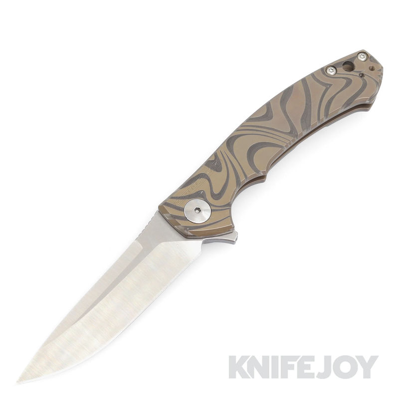 Zero Tolerance Knives ZT 0450 S35VN Blade with BoatRight Bladeworks Engraved Bronze Anodized Titanium Handles