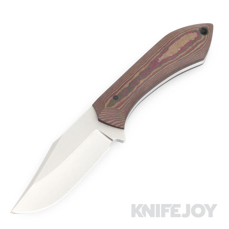 Boatright Bladeworks Custom Esker-M Knife Nitro V Tumbled Blade with Slane Richlite Handles/ Black Canvas Hardware