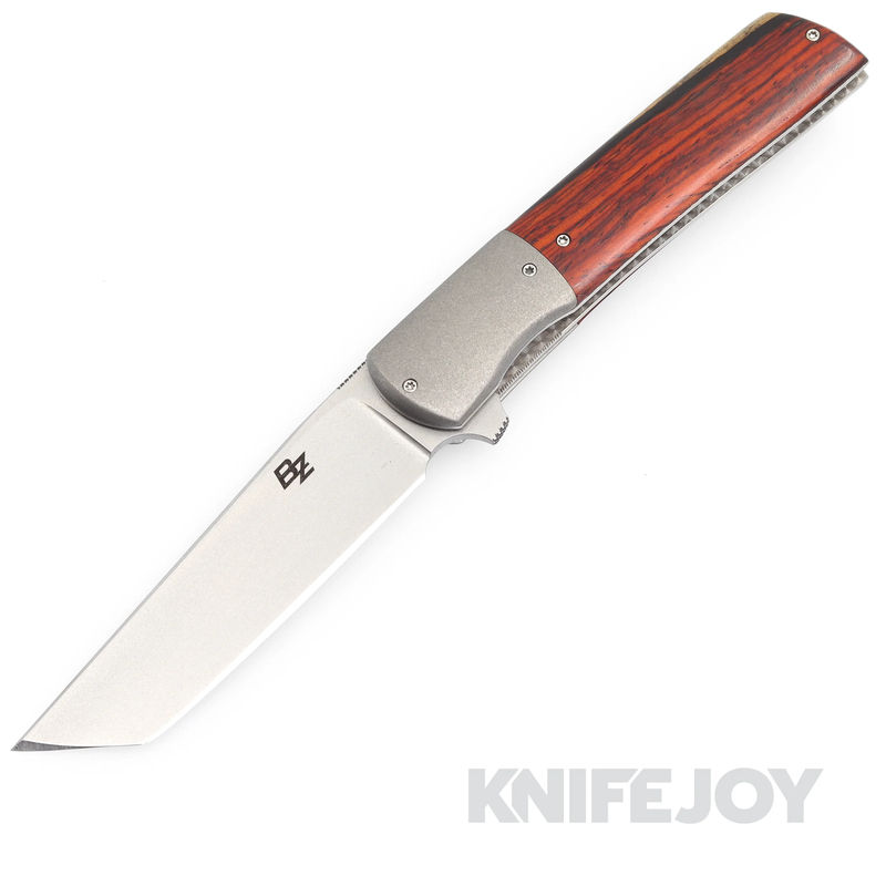 Brad Zinker Knives Urban Trapper Tanto 3.25 CPM154 Blade Linerlock Flipper with Cocobolo Scales