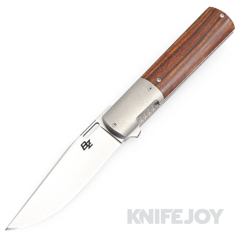 Brad Zinker Knives Urban Barlow 3.0 Linerlock Flipper Stonewashed CPM 154 Blade with Desert Ironwood Scales