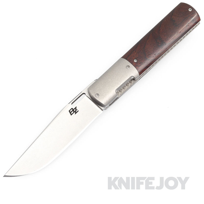 Brad Zinker Knives Urban Barlow 3.0 Front Flipper Linerlock Stonewashed CPM 154 Blade with Cocobolo Scales
