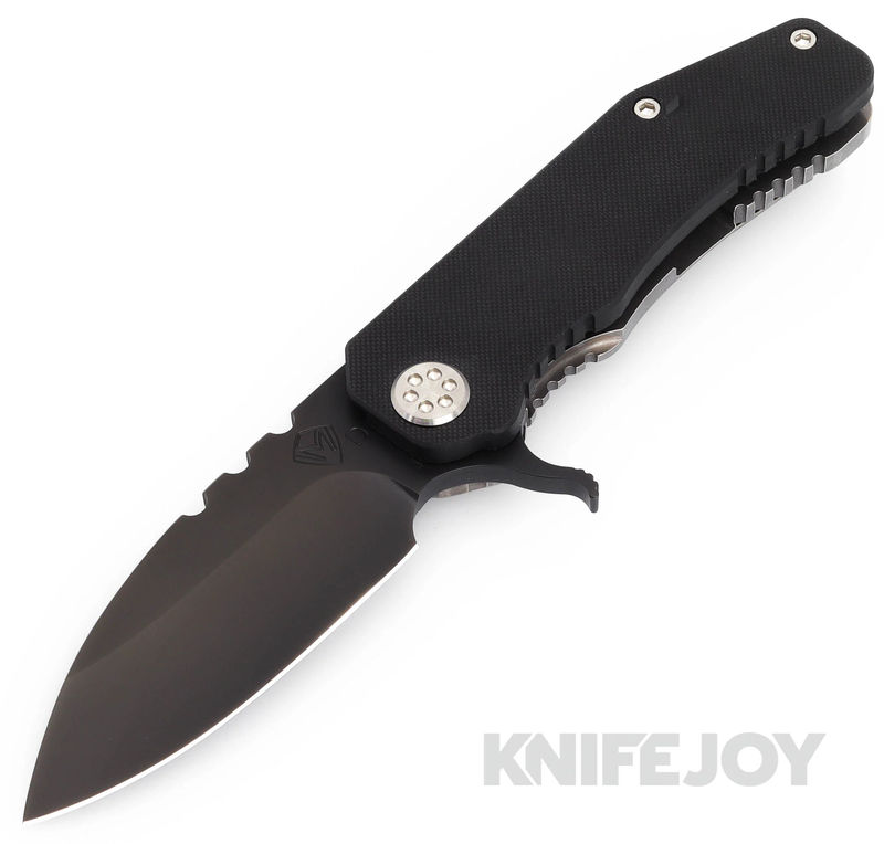 Medford Knives 187F Texas Blade Show 2024 Flipper Deployment D2 DLC Blade with Black G10 Handles/ Standard Hardware and Clip