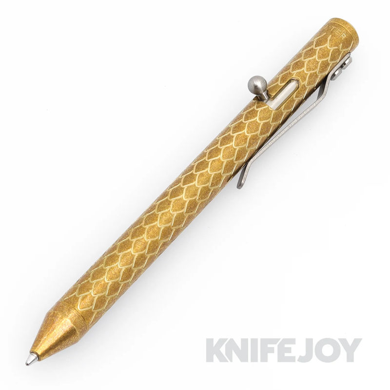 Fellhoelter TiBolt Brass Dragon Scales Engraved