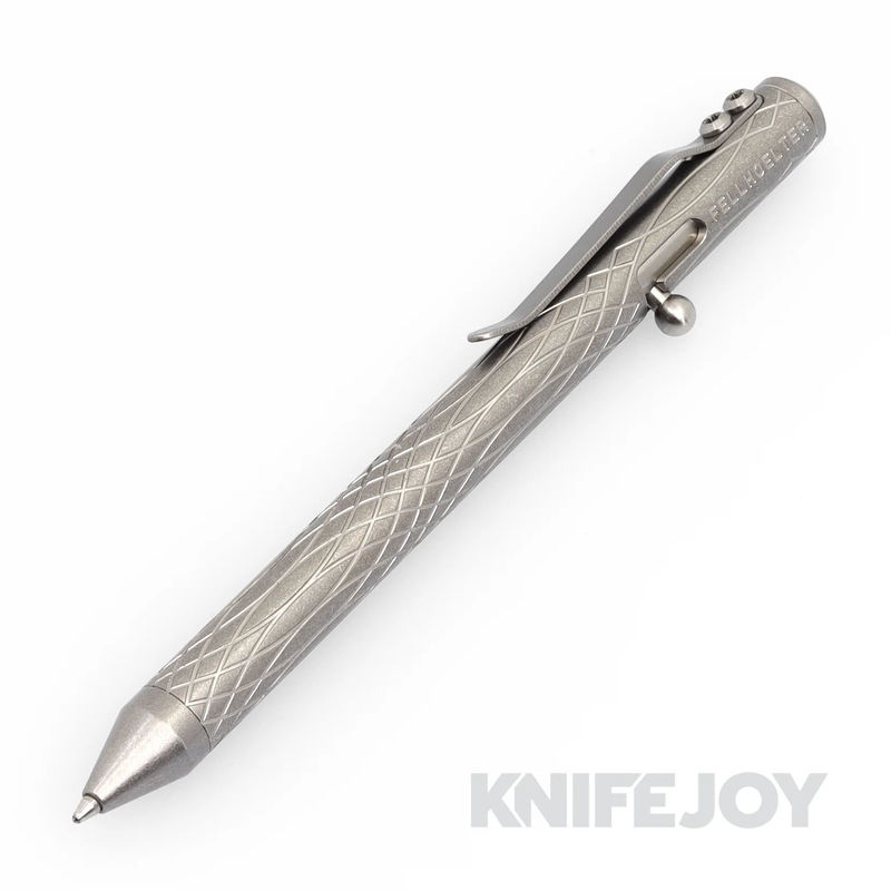 Fellhoelter Tibolt Full Size Sine Waves Engraved Titanium Pen