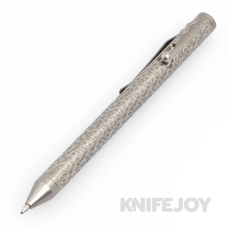 Fellhoelter Tibolt Pentagram Full Engraved Titanium Pen