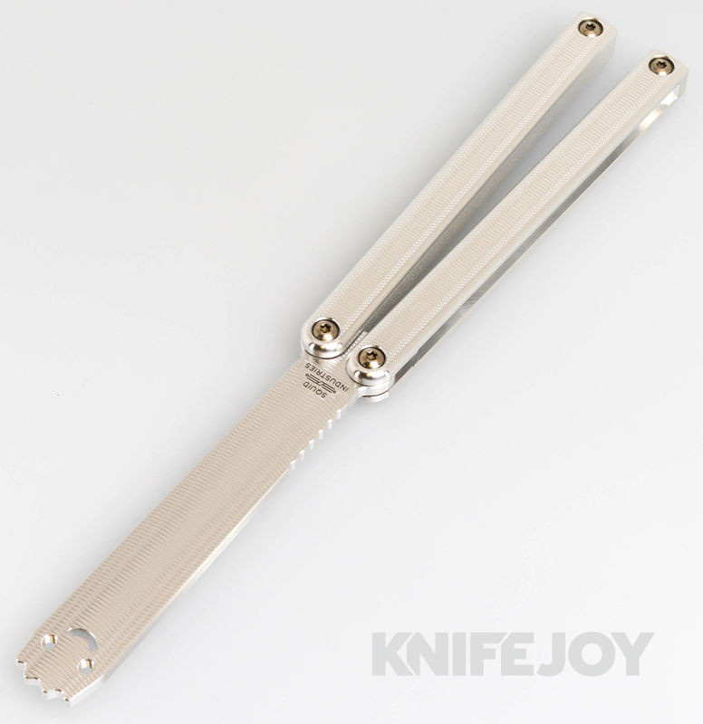 Squid Industries Knives Squiddy-AL Trainer Balisong Butterfly 6061 Al Alloy Blade with 6061 Al Alloy Textured Handles