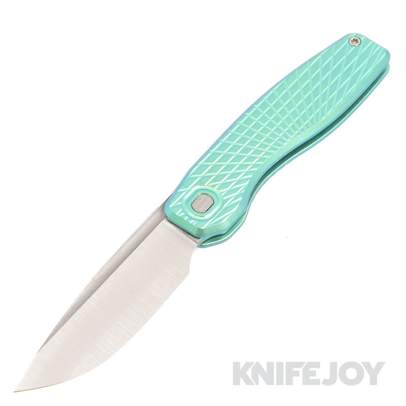 Brown Knives Custom Mini FSD #385 Stonwashed CPM-154 Blade with Milling Style #2 Titanium Handles