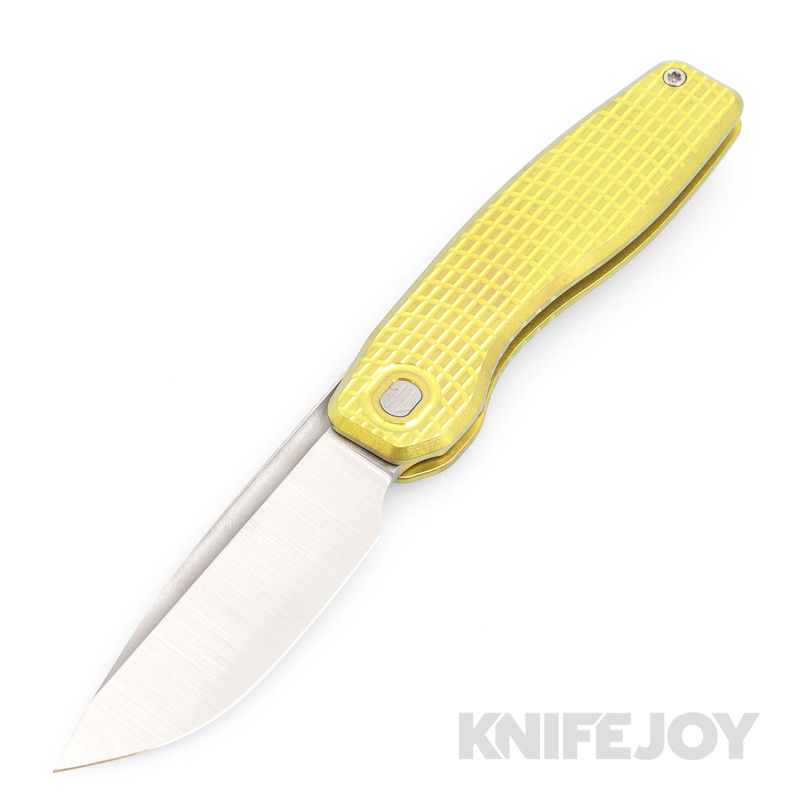 Brown Knives Custom Mini FSD #381 Stonwashed CPM-154 Blade with Milling Style #1 Titanium Handles