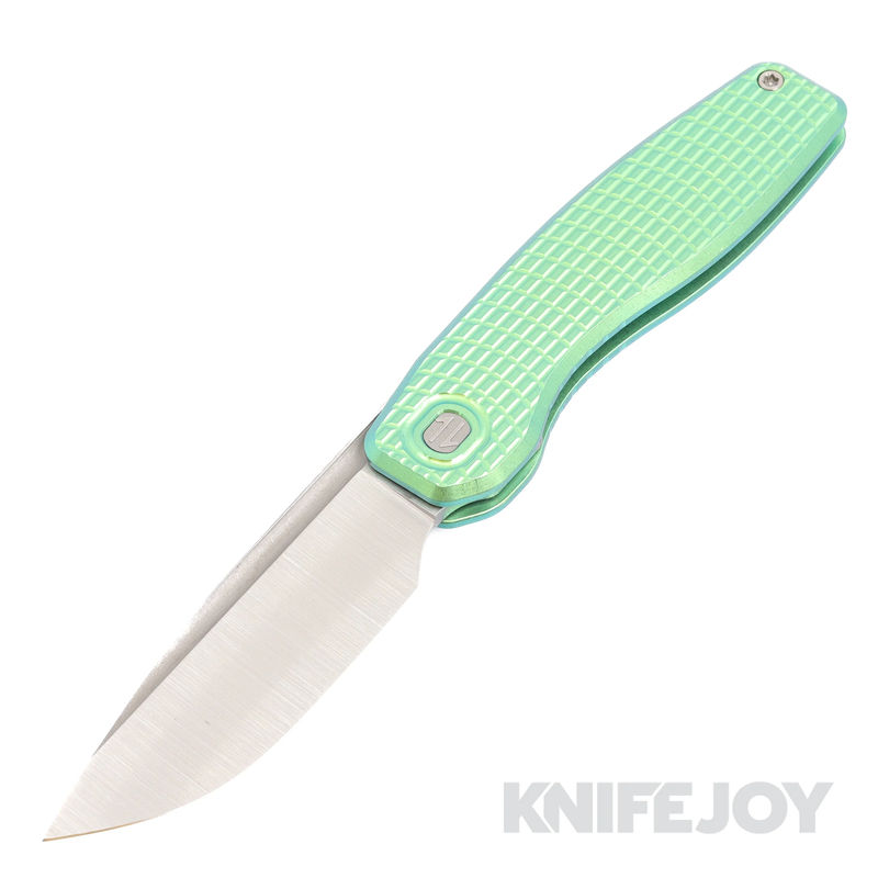 Brown Knives Custom Mini FSD #380 Stonwashed CPM-154 Blade with Milling Style #1 Titanium Handles