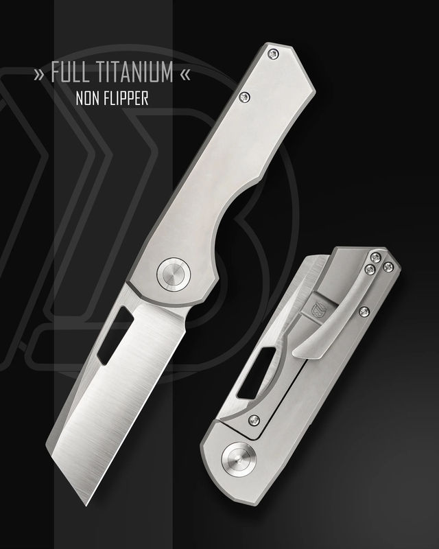 Brian Brown Knives Yeager-M NON-Flipper KnifeJoy Exclusive Full Titanium Knife