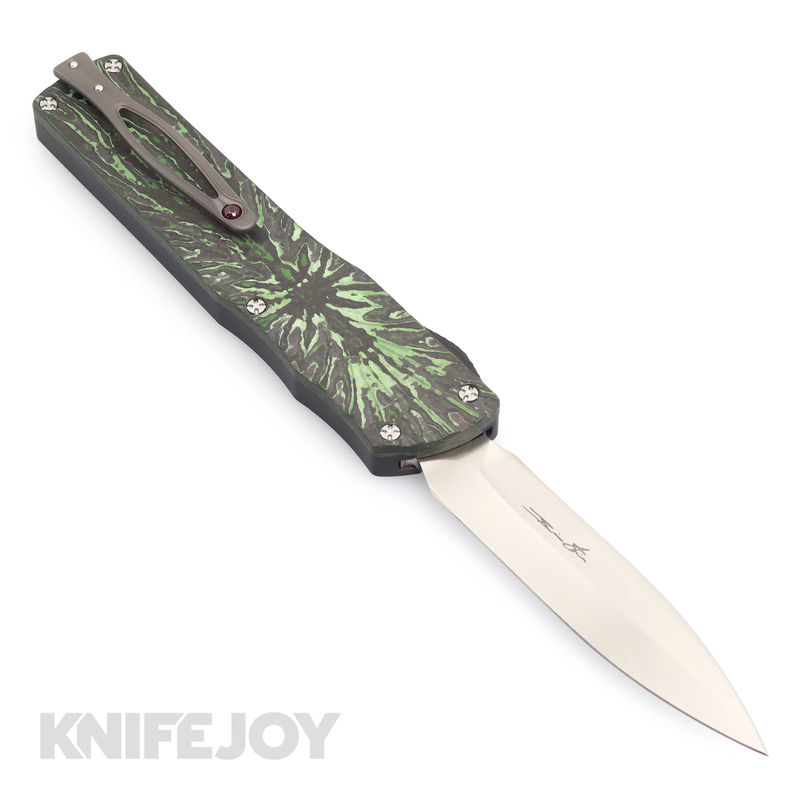 Brian Tighe Custom Jungle Wear Large Twist OTF Auto BG 42 Satin Finished Blade