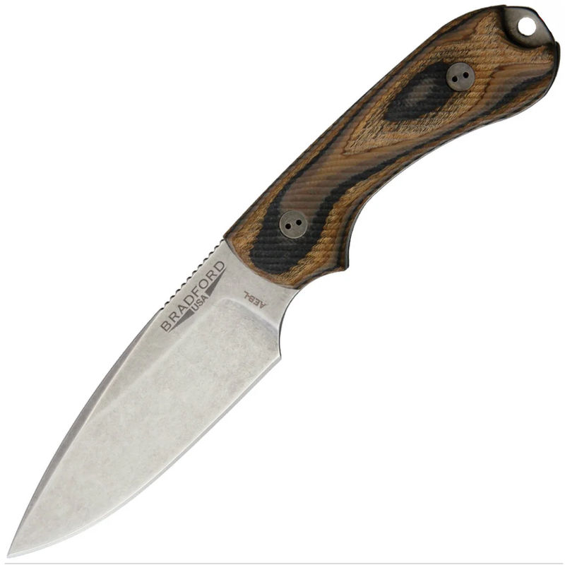 Bradford Knives BRAD3FE115AEBL Stonewash Finish Guardian3 with 3D G-Wood Handle