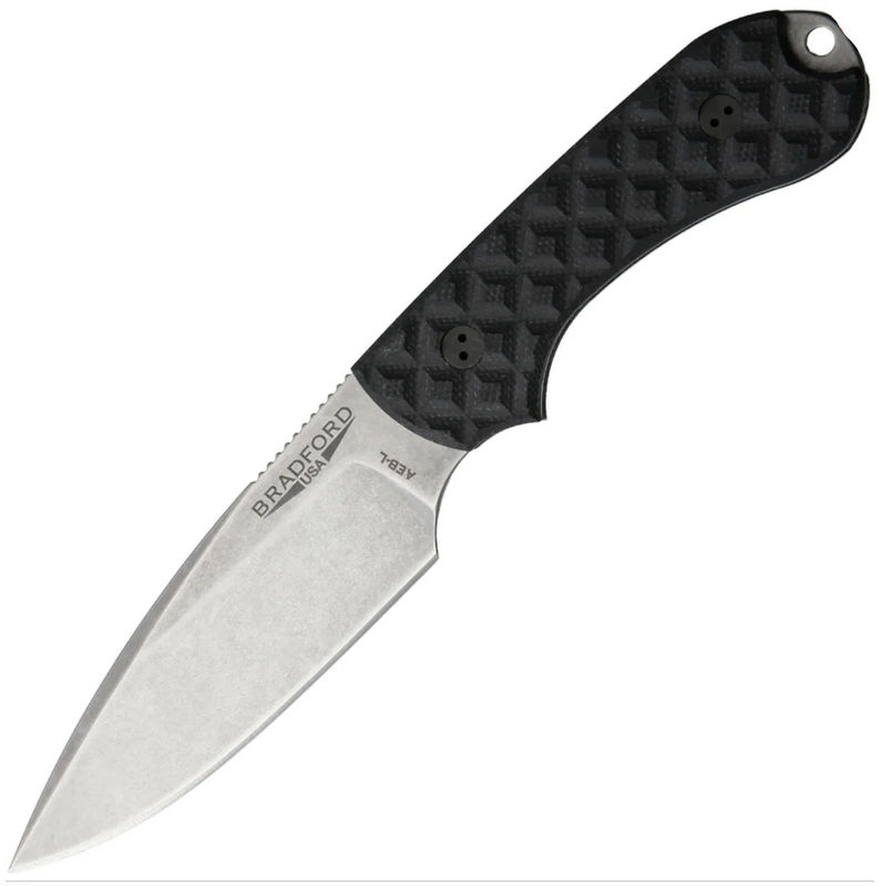 Bradford Knives BRAD3FE001A Guardian 3 Black Textured Handle Fixed Blade Knife