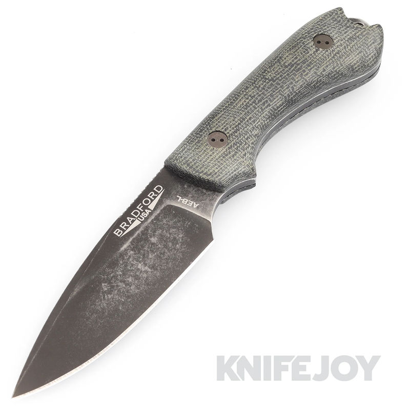 Bradford Knives BRAD3FE101NAEBL Guardian 3 Nimbus Finish with 3D Black Canvas Micarta