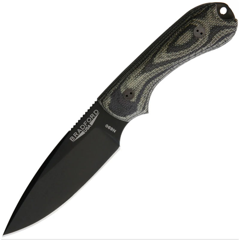 Bradford Knives BRAD3FE109B N690 DLC Blade with 3D Camo Micarta Handle