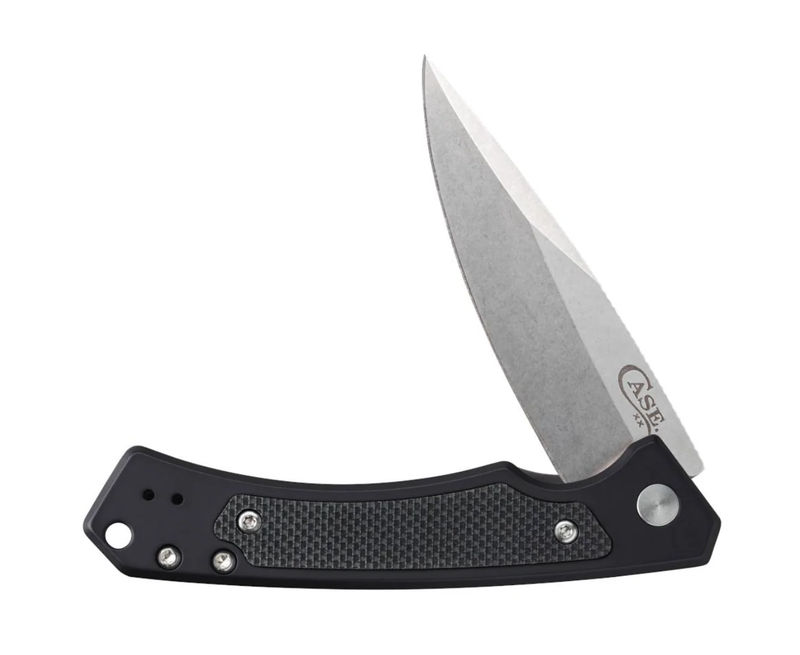 Case Black Anodized Aluminum with Black G-10 Inlay Marilla S35VN Flipper (CASE25880)