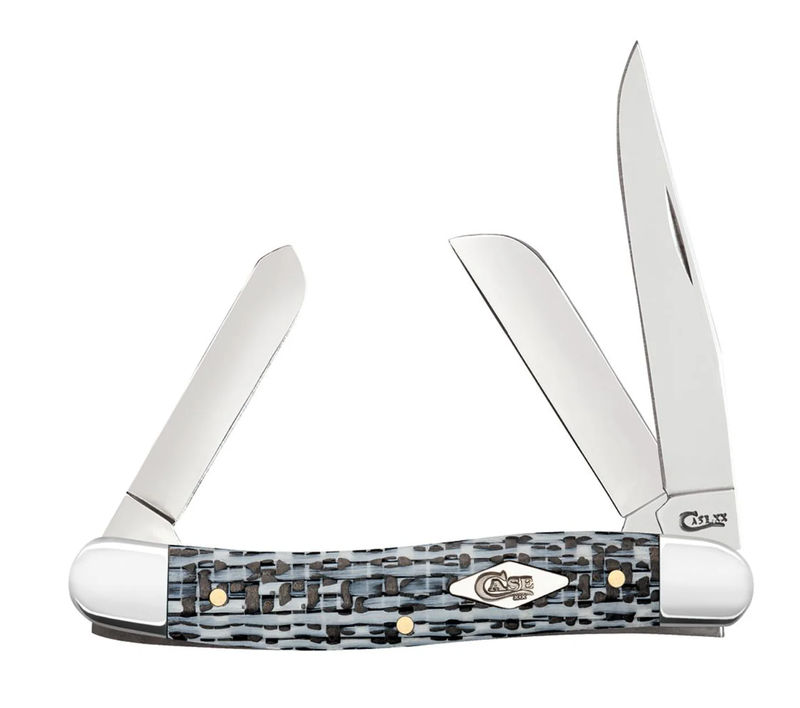 Case Black & White Fiber Weave Medium Stockman(CASE38923)