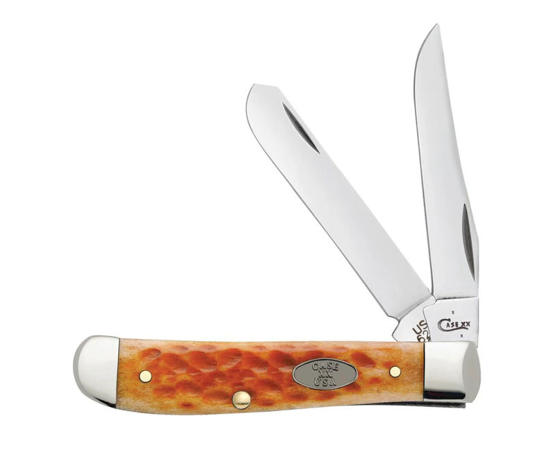Case Pocket Worn® Whiskey Bone Standard Jig Chrome Vanadium Mini Trapper(CASE23007)