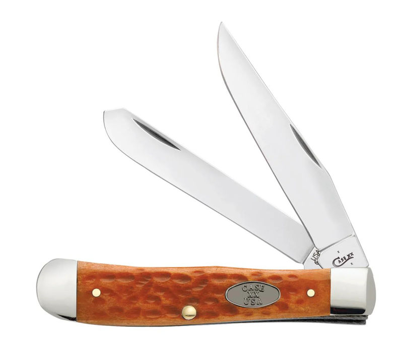 Case Pocket Worn® Whiskey Bone Standard Jig Chrome Vanadium Trapper (CASE23000)