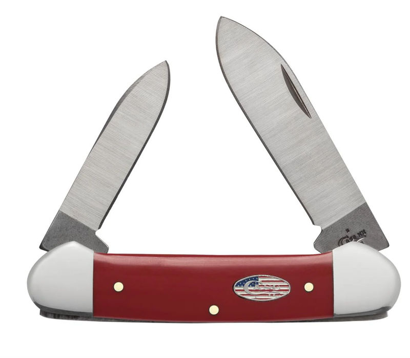 Case American Workman Red Synthetic Canoe Pocket Knife  (CASE13455)