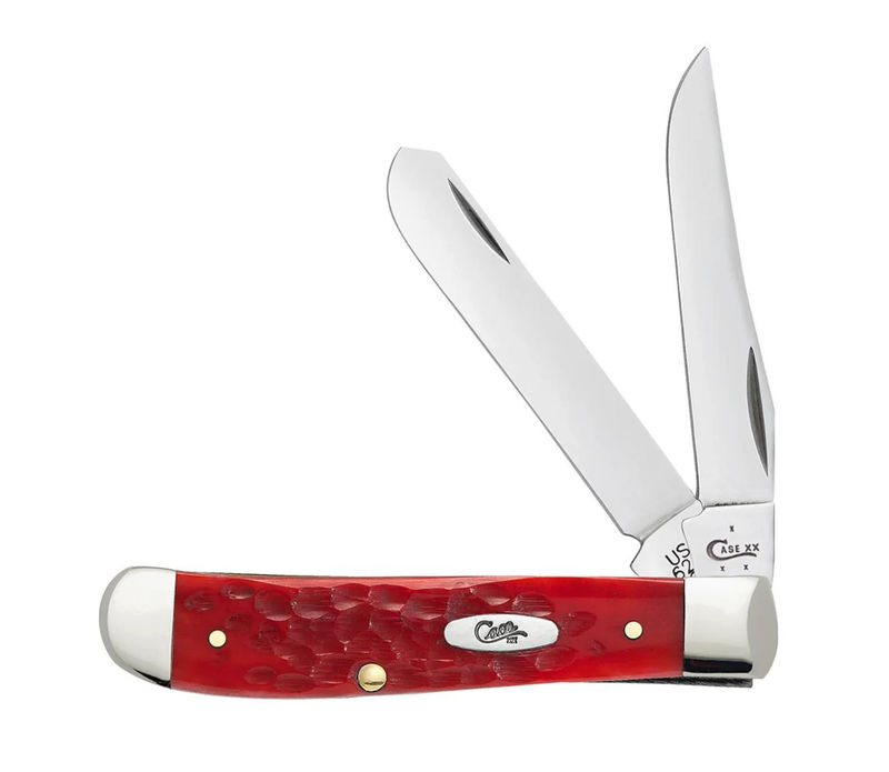Case Dark Red Bone Standard Jig Chrome Vanadium Mini Trapper  (06983)