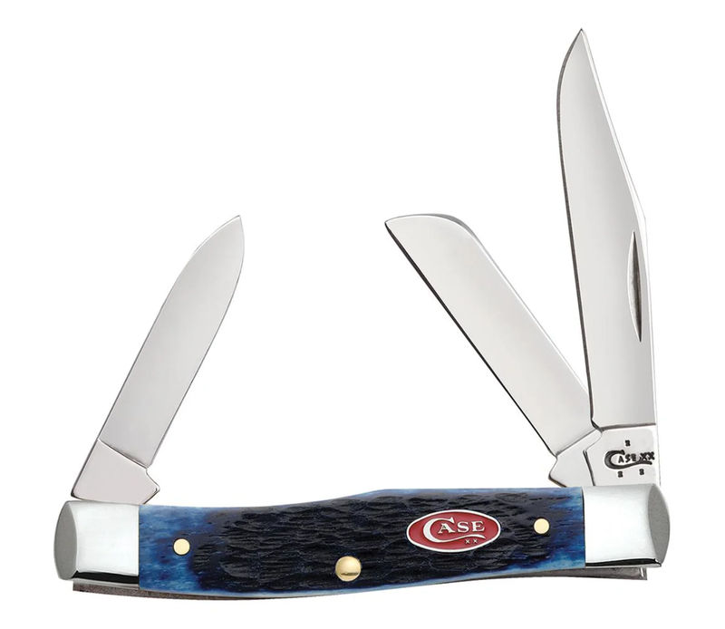 Case Navy Blue Bone Rogers Jig Medium Stockman (07049)