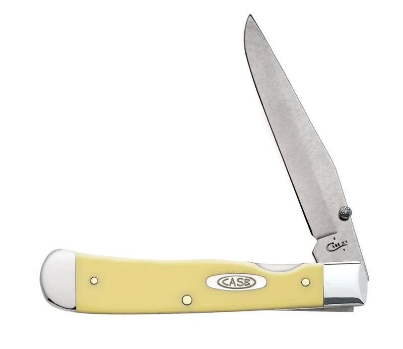 Case Yellow Synthetic Chrome Vanadium TrapperLock Knife (00111)