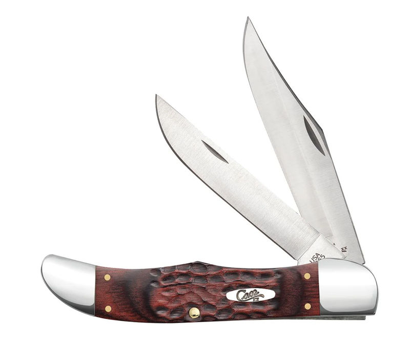 Case Rosewood Standard Jig Folding Hunter with Leather Sheath Pocket Knife (00189)