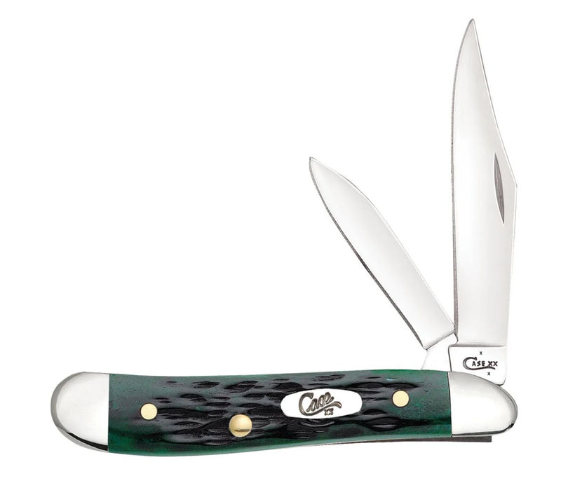 Case Pocket Worn® Bermuda Green Bone Peach Seed Jig Peanut (09726)