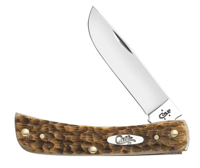 Case Amber Bone Peach Seed Jig Sod Buster Jr® Pocket Knife (00245)