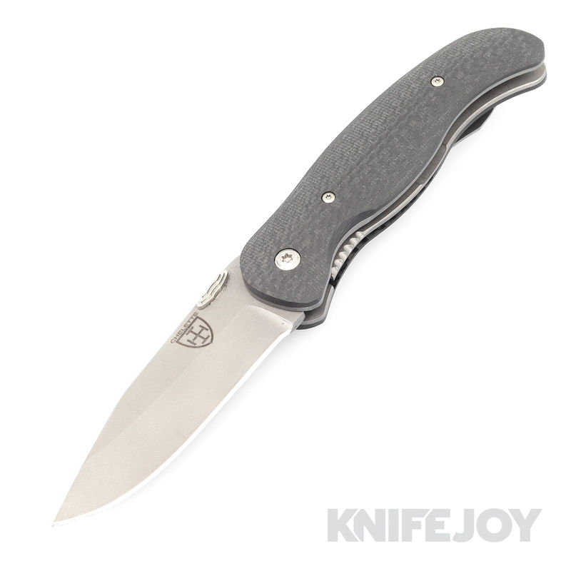 Chelette Knives Model V1 with PSF27 Steel and Carbon Fiber/ Titanium Liner Handle