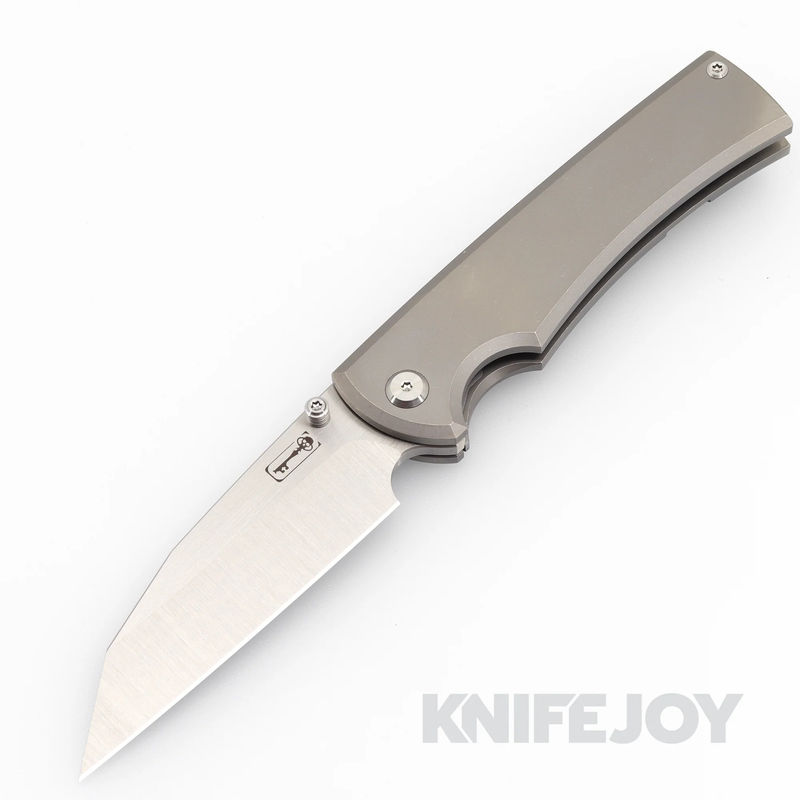 Chaves Knives Sangre 229 Belt Finish Wharncliffe Blade with Stonewash Titanium Handles