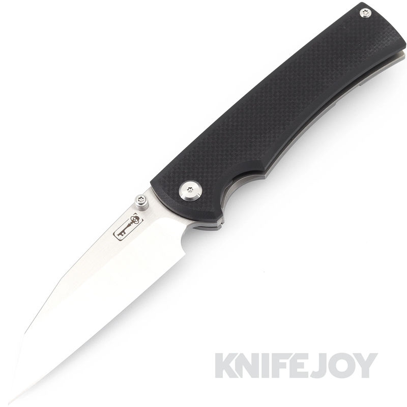Chaves Knives Sangre 229 Belt Finish Wharncliffe Blade with Black G10 Show Side/ Titanium Handles