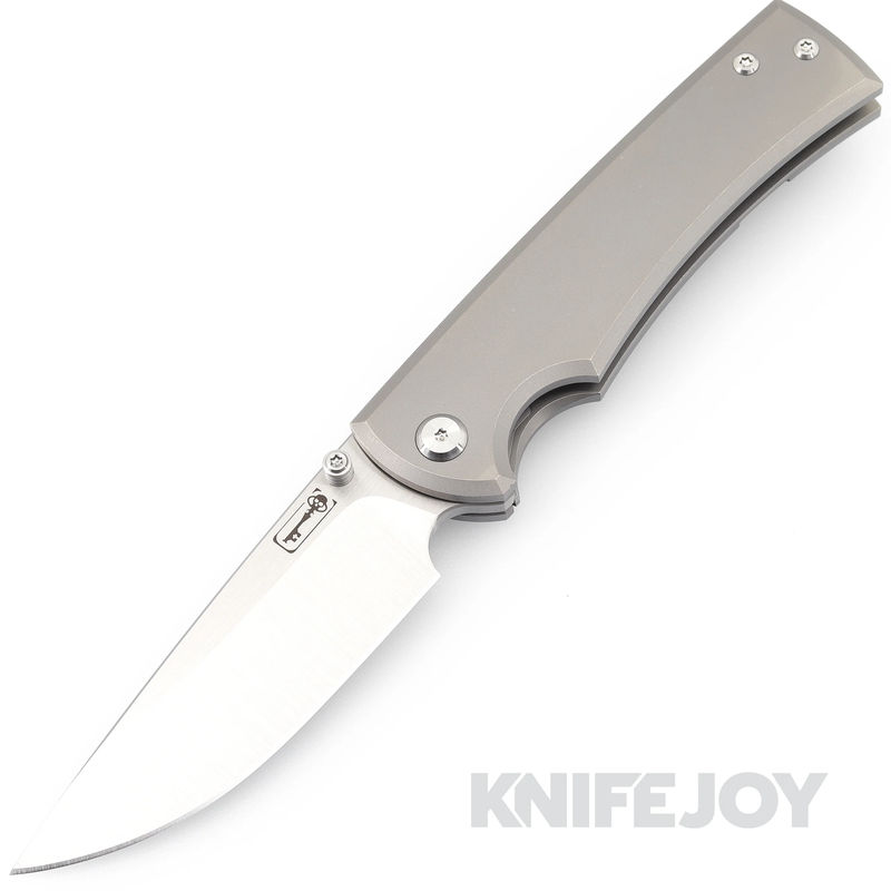 Chaves Knives Liberation 229 Belt Finish Drop Point Blade with Stonewash Titanium Handles
