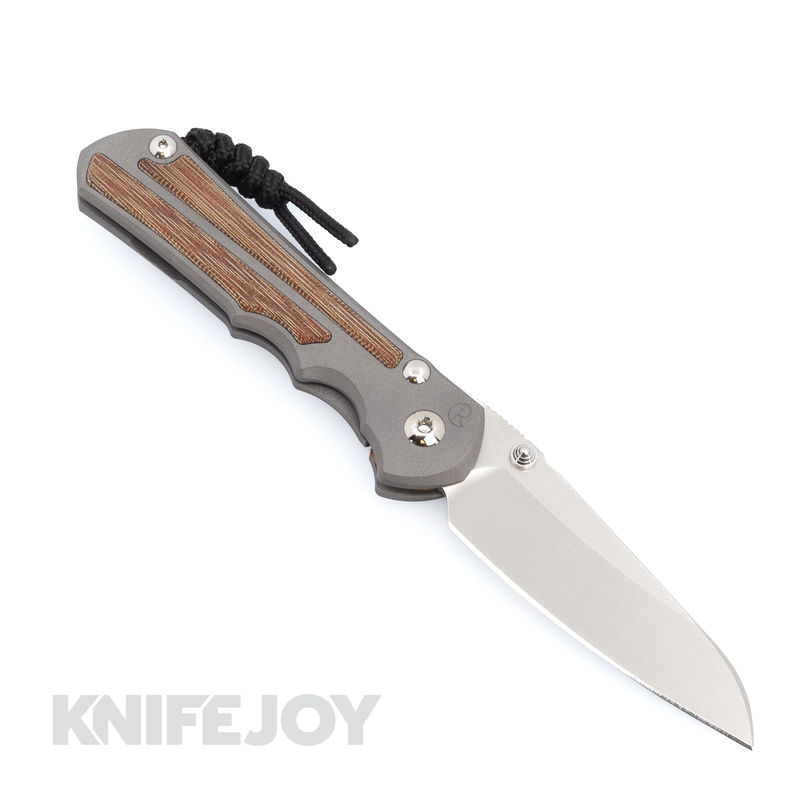 Chris Reeve Knives Large Inkosi Left Hand Insingo Plain Magnacut Blade with Natural Canvas Micarta Inlay Titanium Handles Knife