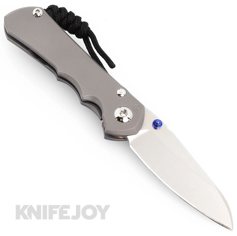Chris Reeve Knives Small Inkosi Plain Left Hand Insingo Magnacut Blade with Glass Blasted Titanium Handles
