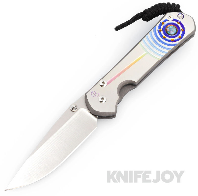 Chris Reeve Knives Large Sebenza 31 Drop Point Magnacut Blade with Unique Graphic Cabochon Handles/ Triple Mosaic Opal