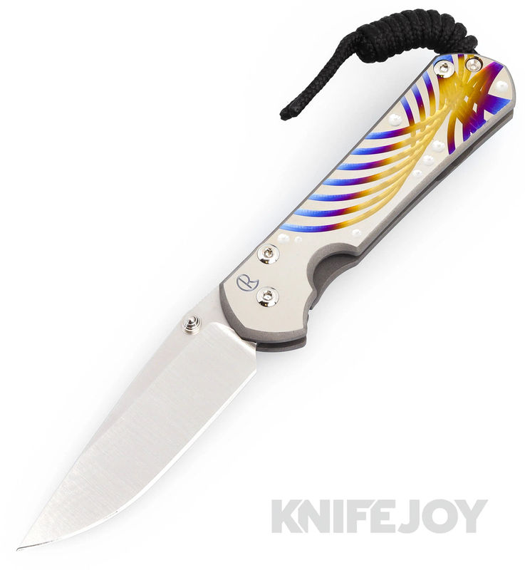 Chris Reeve Knives Small Sebenza 31 Drop Point Magnacut Blade with Unique Design/ Titanium Handles