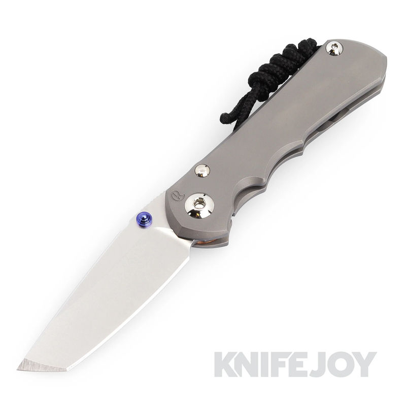 Chris Reeve Knives Small Inkosi Plain Tanto Magnacut Blade with Glass Blasted Titanium Handles