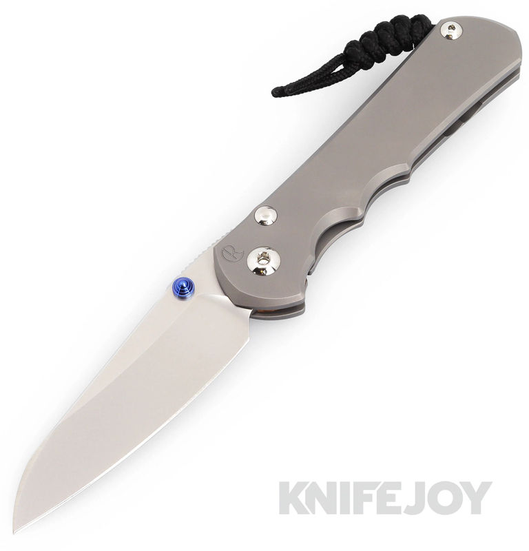 Chris Reeve Knives Large Inkosi Plain Insingo Magnacut Blade with Glass Blasted Titanium Handles