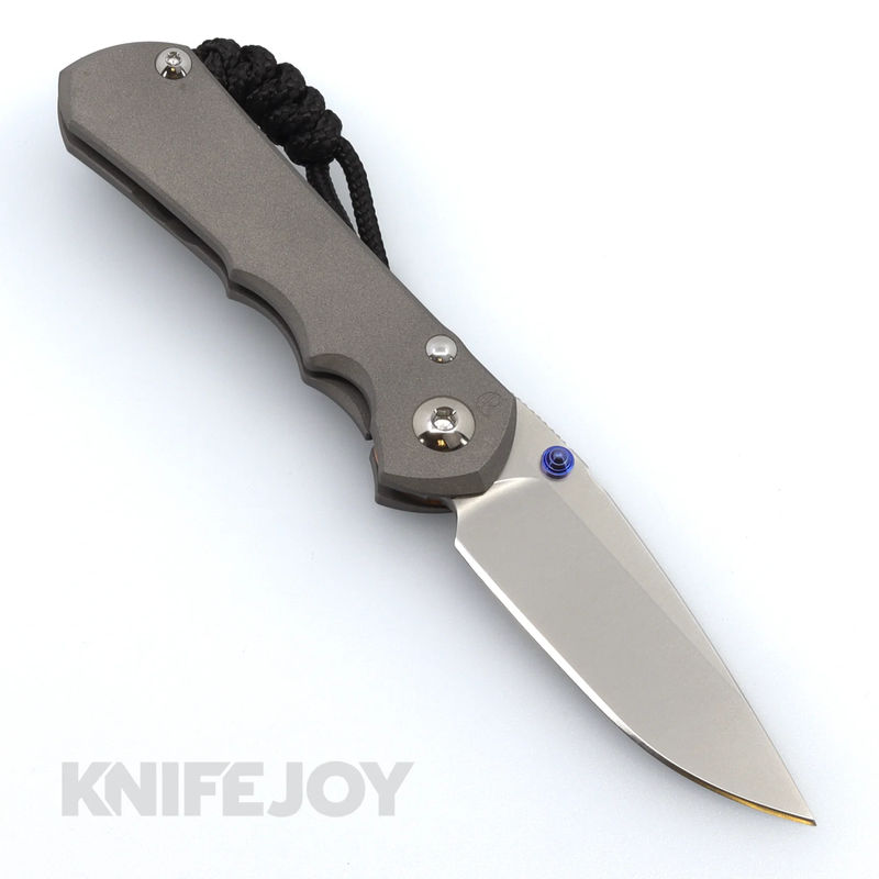 Chris Reeve Small Inkosi LEFT HAND Knife Plain Drop Point Magnacut Blade with Plain Titanium Handles