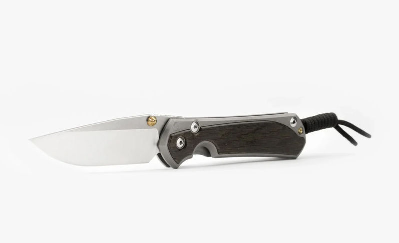 Chris Reeve Knives Large Sebenza 31 Magnacut Drop Point with Bog Oak Inlays Matte Finish