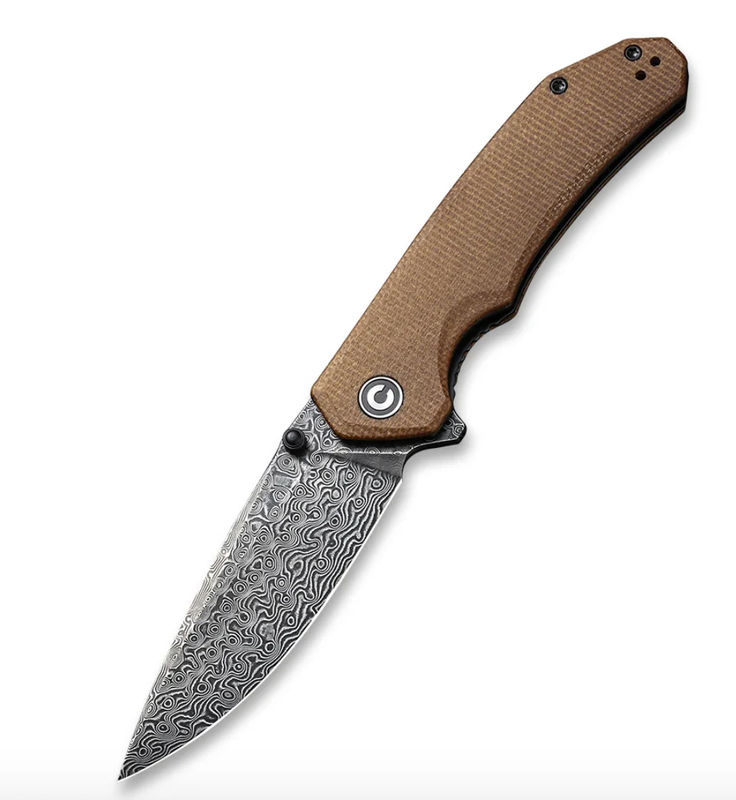 We Knife - Civivi Brazen Filpper Knife - Brown Micarta Handle Handle