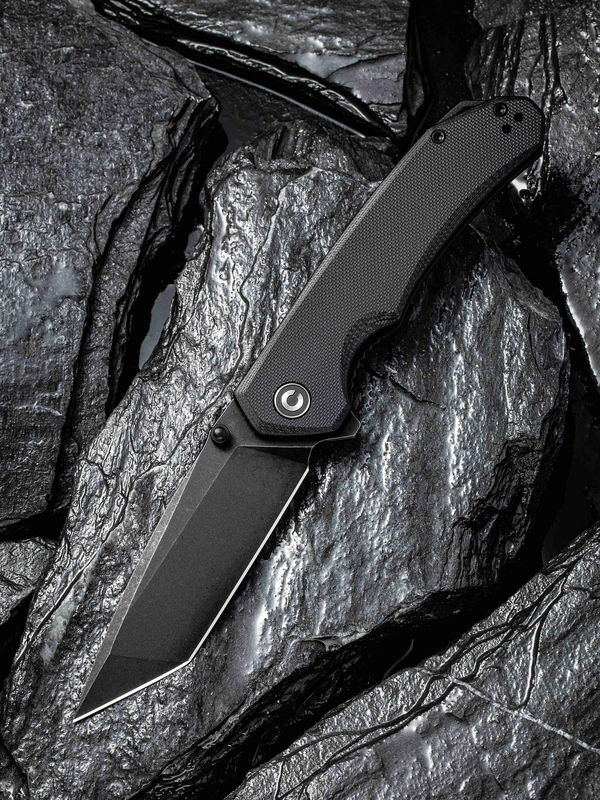 We Knife - CIVIVI Brazen Black Stonewashed Black G10 Flipper Knife